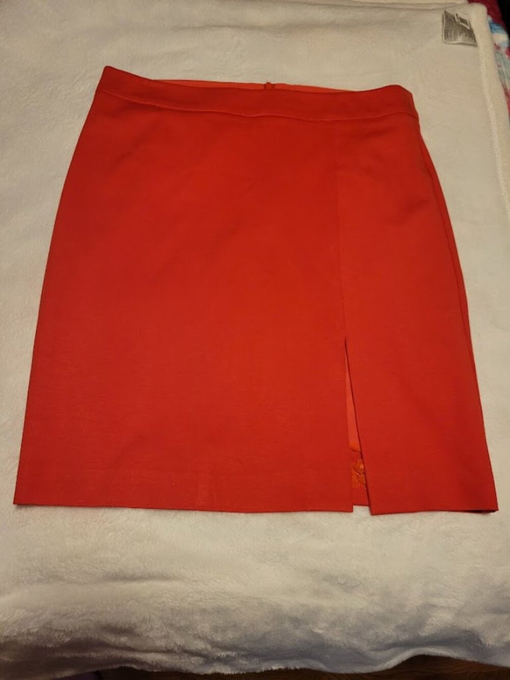 Trina Turk Orange Side Slit Pencil Skirt Lined Size 10 - Picture 6 of 9
